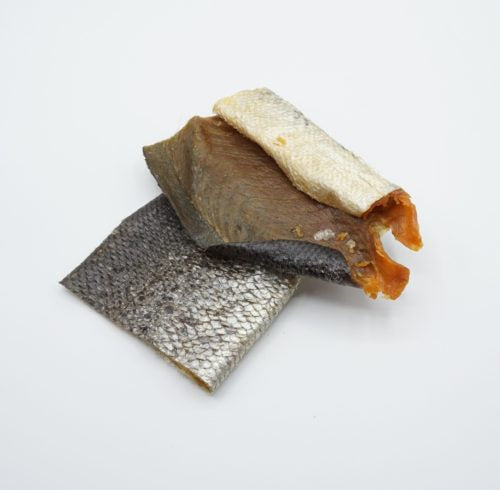 Zalmhuid met vlees hondensnack - Brokkenbaas